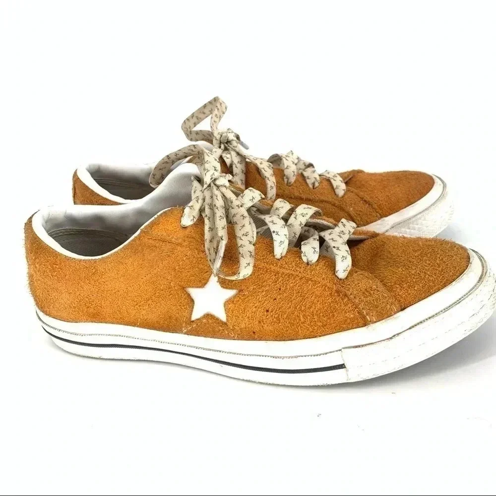 Converse one star orange suede sneakers